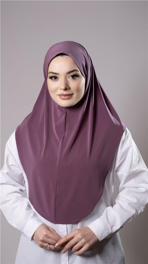 Violet Pratik Hazır Geçmeli Tesettür Eşarp Sandy Kumaş Düz Hijab 2308_21 ürün görseli 1