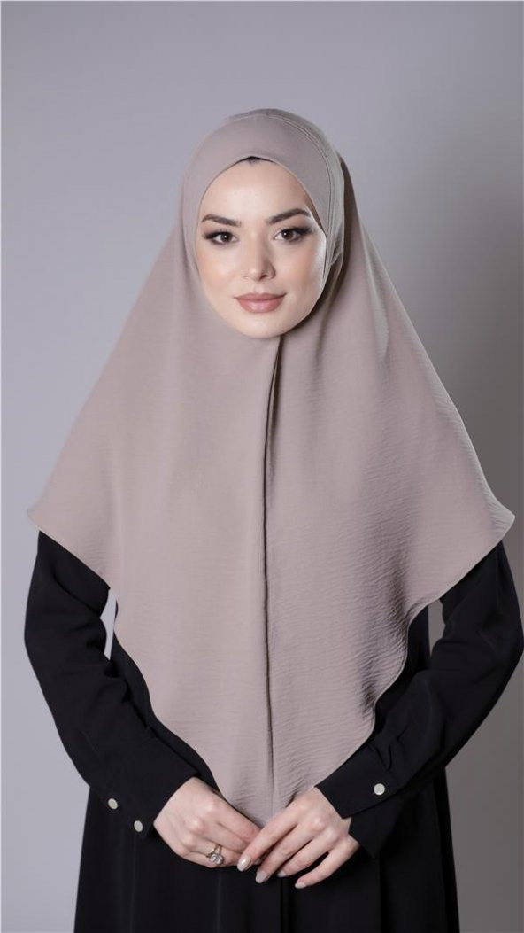Taş Pratik Hazır Geçmeli Tesettür Eşarp Aerobin Kumaş Düz Hijab 2309_46 ürün görseli 1