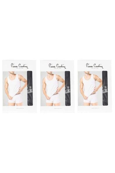 Erkek Stretch Atlet Boxer Takım Siyah 3lü - Resim 4