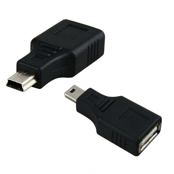 5 Pin Mini Usb Erkek Usb Dişi Aparat Oto Teyp Flash Bellek Mini Usb Otg Dönüştürücü ürün görseli 1