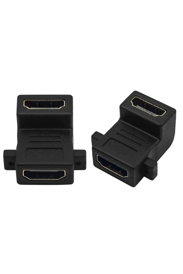 Hdmi Dişi Dişi 90 Derece Vidalı Tip Yukarı Açılı Hdmi Ara Extender Hdmı Uzatma Aparatı ürün görseli 1
