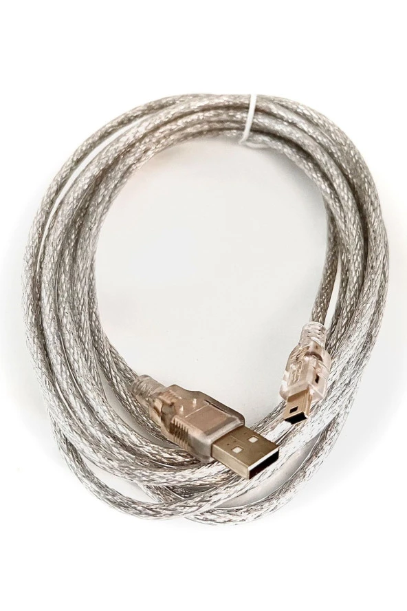 3 Metre Mini Usb Kablo 5 Pin Usb Kablosu 3m Usb 2.0 A Erkek Mini B 5pin Erkek Data Kablo ürün görseli 1