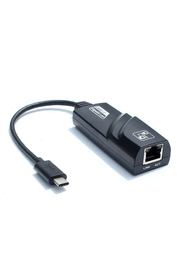 Type-c Usb Rj45 Ethernet 10/100/1000 Çevirici Adaptör Type C Rj45 Usb 3.1 Arayüzü (usb-c) Gigabit ürün görseli 1