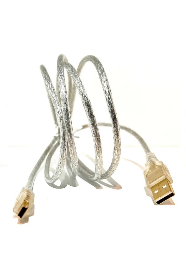 1.5 Metre Mini Usb Kablo 5 Pin Usb Kablosu 1.5m Usb 2.0 A Erkek Mini B 5pin Erkek Data Kablo ürün görseli 1