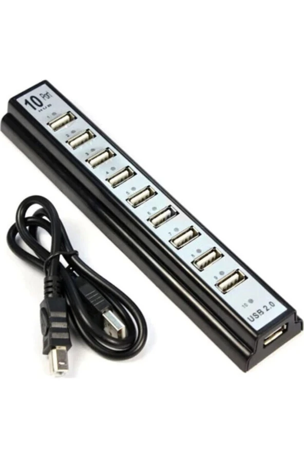 Usb 2.0 10 Port Usb Hub Hi Speed Usb Çoklayıcı ürün görseli 1