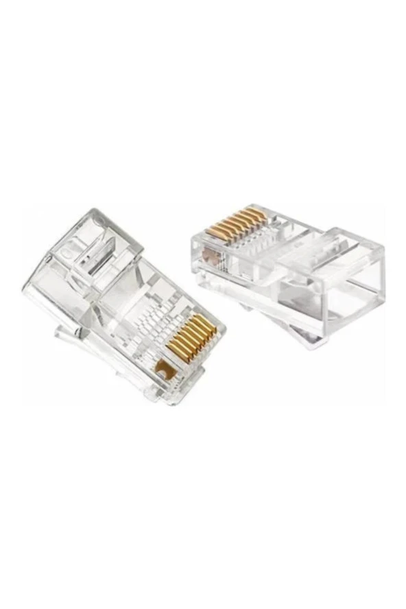 100 Adet Rj45 8pin Jak Konnektör 8p8c Internet Kablosu Için Konektör Ethernet Kablosu Fişi Rj 45 ürün görseli 1