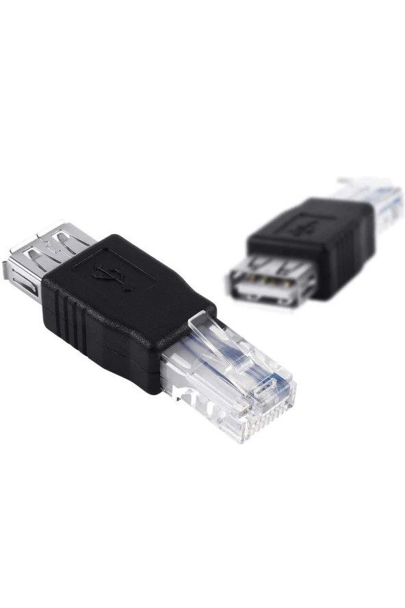 Usb2.0 Dişi - Ethernet Rj45 Erkek Fiş Adaptör Konnektörü Usb Rj45 ürün görseli 1