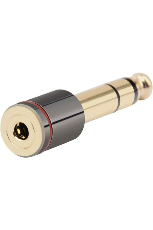 Lüx Gold 3.5mm To 6.3mm Çevirici 6.3 Mm Erkek 3.5 Mm Dişi Adaptör Stereo Kulaklık Mikrofon Dönüştürü ürün görseli 1