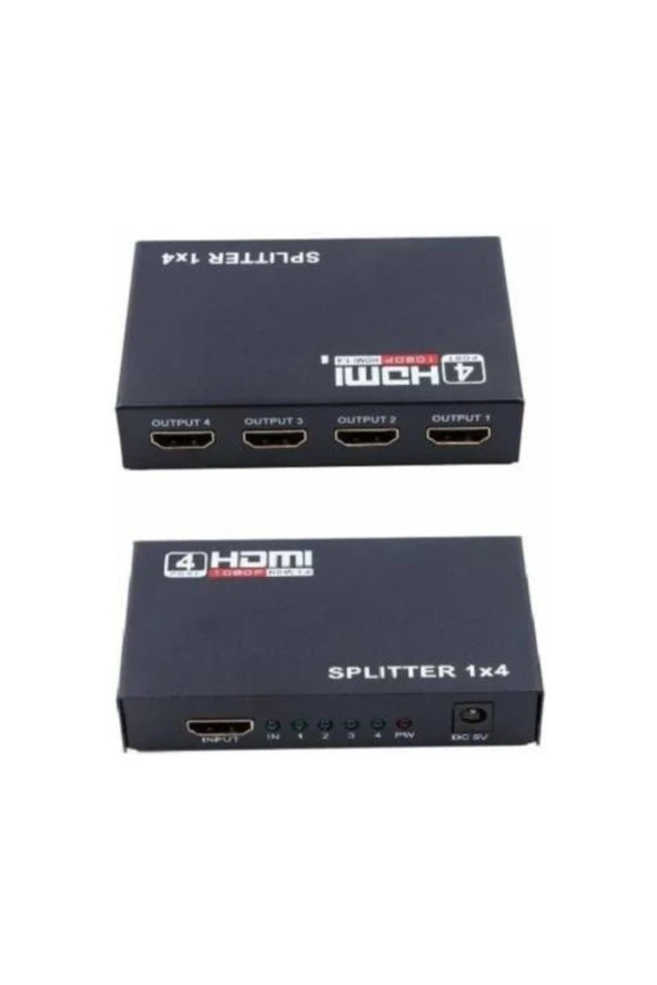 Adaptörlü 4 Port Hdmı Splitter Hdmı Çoklayıcı 1 Girişi 4 Çıkış Hdmı Splitter 1.4v - Resim 2