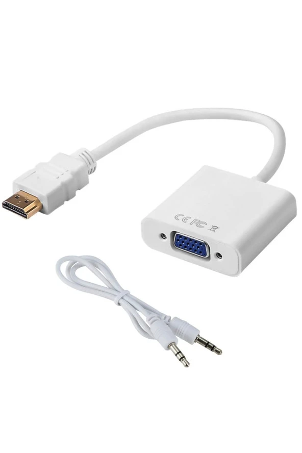 Hdmi To Vga Dönüştürücü Ses Çıklışlı Hdmi Giriş Vga Çıkış Hdmı Vga Kablo Hdmi Erkek Vga Dişi ürün görseli 1