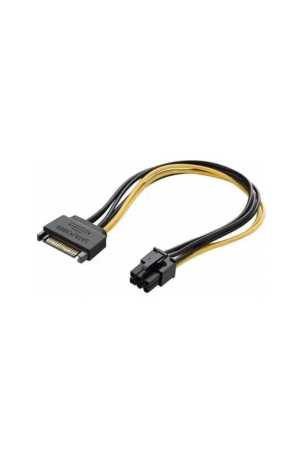 Sata 15 Pin Erkek To 6 Pin Vga Power Kablo 6 Pin Ekran Kartı Power Güç Kablosu 6 Pin Sata Power ürün görseli 1