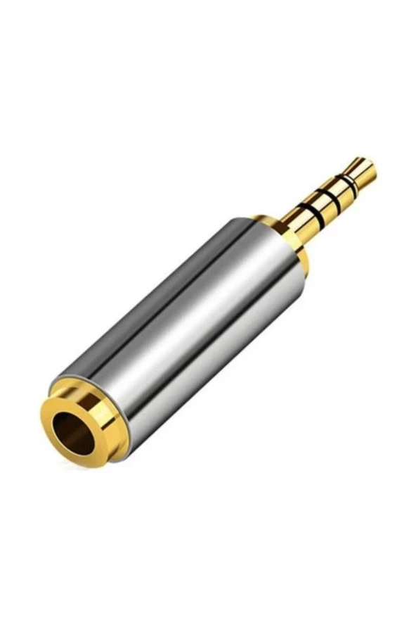 2.5mm To 3.5mm Çevirici Adaptör 2.5mm Erkek 3.5mm Dişi 4 Boğumlu Gold ürün görseli 1