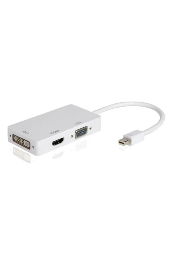 Mini Displayport To Hdmı Dvı Vga Çevirici Dönüştürücü Minidp Combo Minidisplay To Hdmi Vga Dvi ürün görseli 1