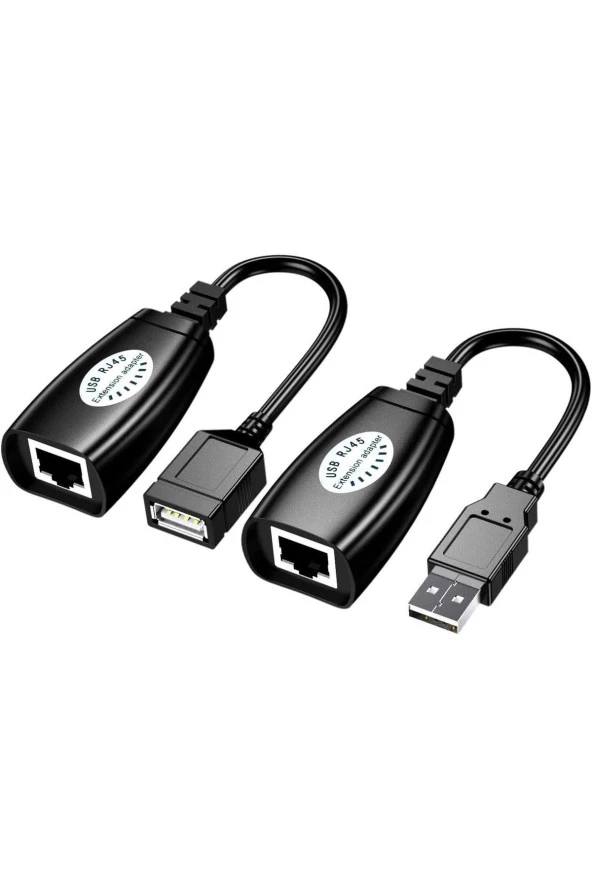 Usb Rj45 Extender Rj 45 Usb Ek Uzatıcı Cat5e 6 Kablosu Ekleme Extensıon Extender Rj45 Usb Uzatma ürün görseli 1
