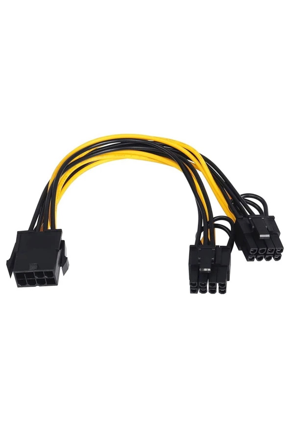 Pcı-e 8 Pin Dişi - Çift 8 Pin (6+2) Erkek Kablo 8pin Çoklayıcı Mining Ekran Kartı Uzatma Kablosu ürün görseli 1