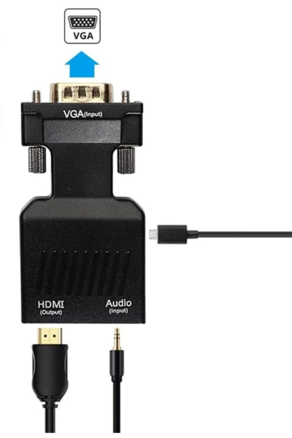 Aktif Vga Hdmı Çevirici Vga To Hdmı Çevirici Vga+ Audio To Hdmı Converter 1080 p ürün görseli 1
