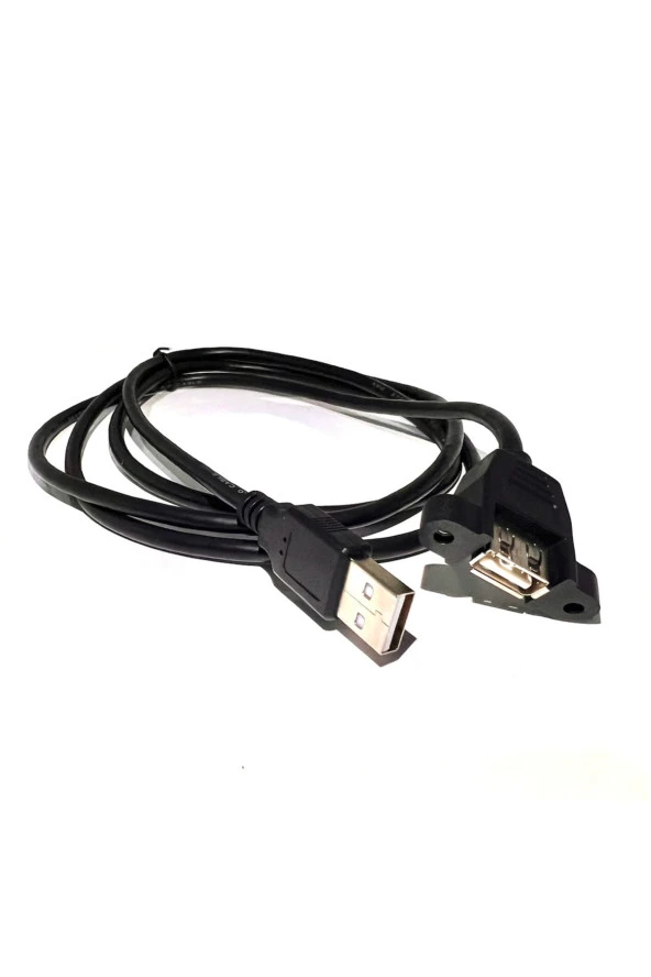 Panel Tipi Dişi Erkek Vidalı 1.5 Metre Usb Extension Usb Panel Montajlanabilir Uzatma Kablosu 1.5mt ürün görseli 1