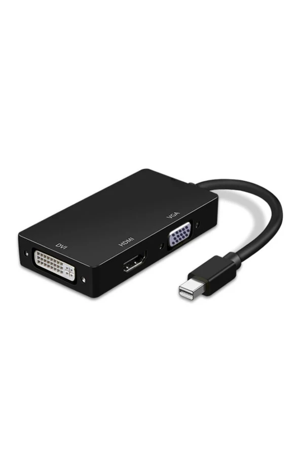 Mini Displayport Vga Dvi Hdmi Çevirici 3 In 1 Mini Dp Erkek Dvı Hdmı Vga Dişi Thunderbolt ürün görseli 1