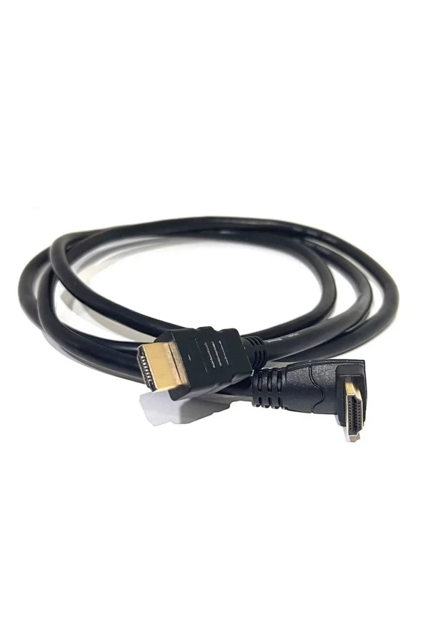 1.5 Metre Hdmi Kablo 90 Derece 1.5 mt Hdmı L Kablo Hdmı Erkek - Erkek Aşağı Açılı Kablo 1.5m ürün görseli 1