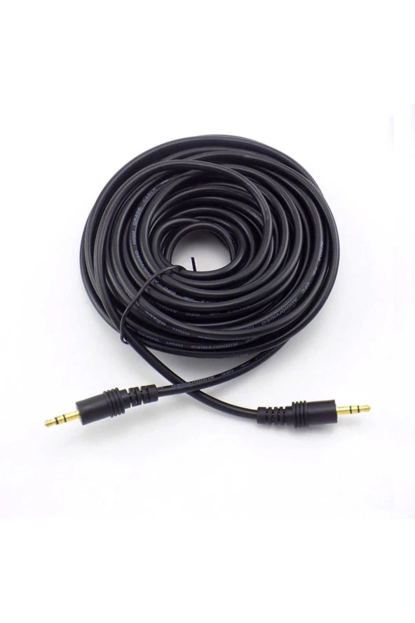 10 Metre 3.5mm Stereo Aux Kablosu Aux Erkek Erkek 3.5mm Ses Kablosu 10m Audio Cable ürün görseli 1