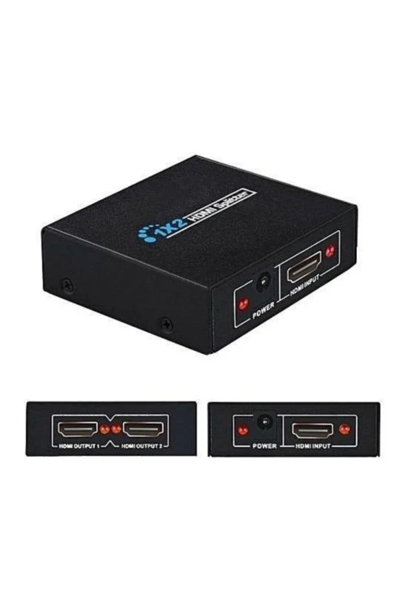 2 Port Hdmı Splitter Hdmı Çoklayıcı 1 Girişi 2 Çıkış Hdmı Splitter 1.4v Adaptörlü - Resim 4