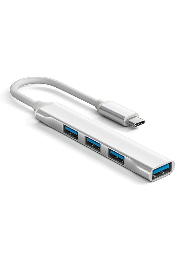 4 Port Type C Hub Ultra Slim Usb Hub 4lü Type Usb C Çoklayıcı Alimunyum Kasa Ultra Ince Usb 3.0 Hub ürün görseli 1