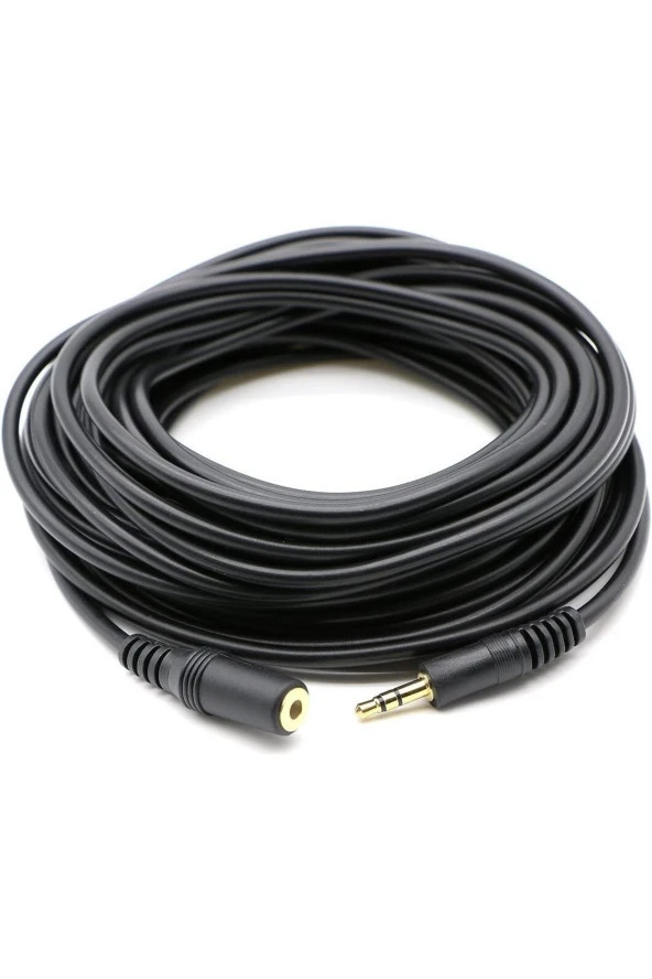 10 Metre 3.5mm Stereo Uzatma Kablosu Aux Extension Dişi Erkek 3.5mm Ses Kablosu 10m ürün görseli 1