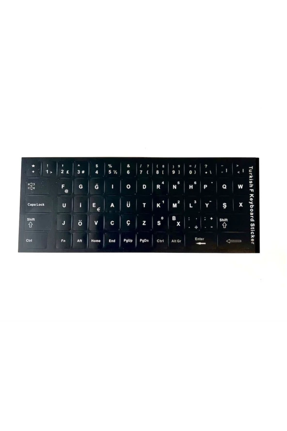 F Klavye Stiker Türkçe Klavye Yapışkan Harf Dizilimi Turkish F Keyboard Sticker F Klavye Sticker ürün görseli 1