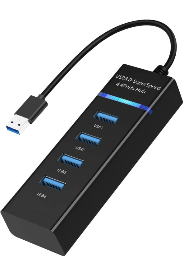 4 Port Usb 3.0 Hub Usb Çoklayıcı Led Göstergeli Usb 3.0 Hub Çoklu Bağlantı Noktası ürün görseli 1
