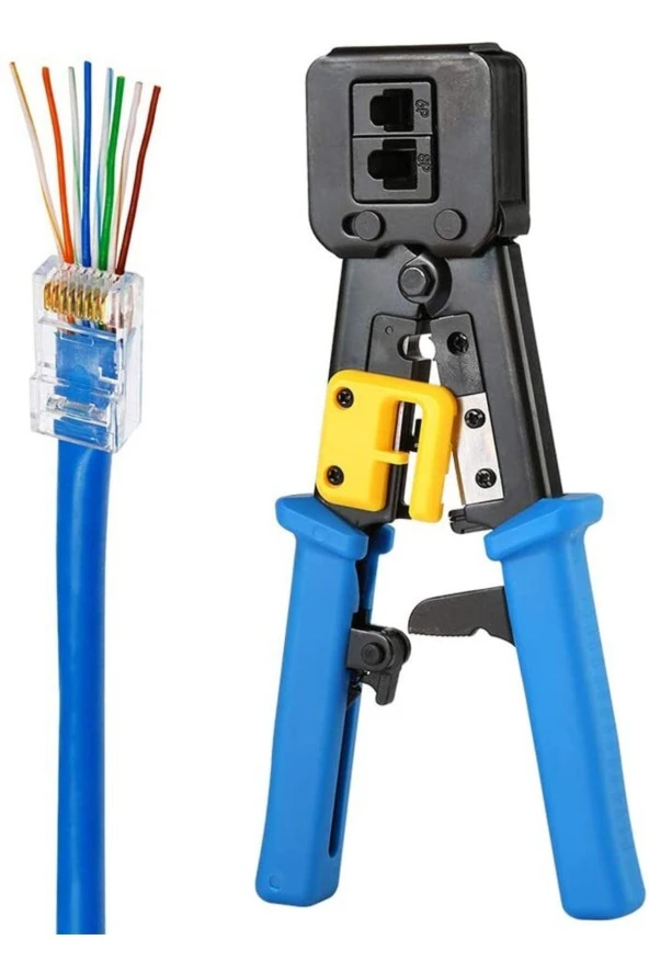 Yeni Nesil Rj45 Pense Rj12 R J45 Sıkma Makaslı Network Ağ Pense Ez Rj45 Crimper 8p 6p ürün görseli 1