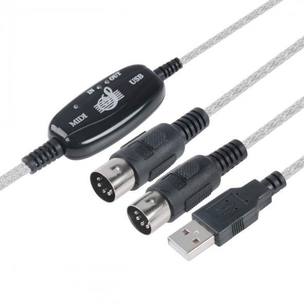 Usb Midi Kablo 5 Pin Din Kablo Usb Çevirici Klavye Org Midi Müzik Düzenleme Kablosu 1 In 1 Out Mıdı ürün görseli 1