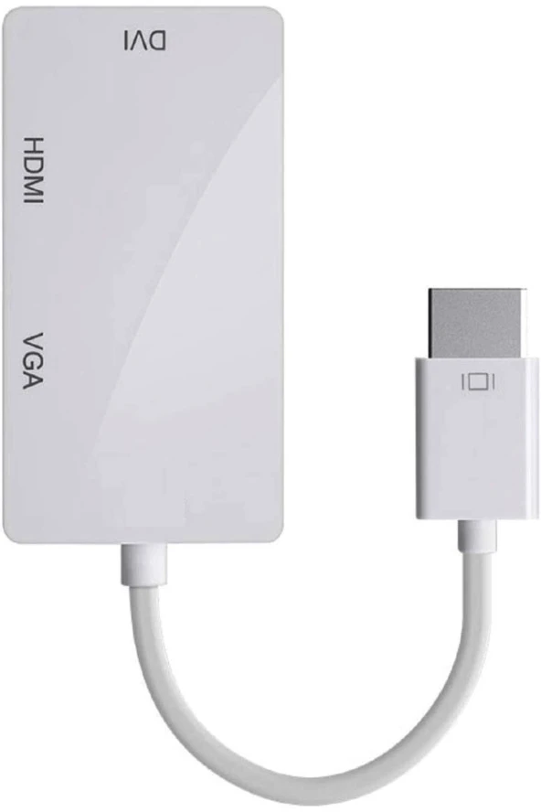 Displayport Vga Dvi Hdmi Çevirici 3 In 1 Display Combo Dp Erkek Dvı Hdmı Vga Dişi ürün görseli 1