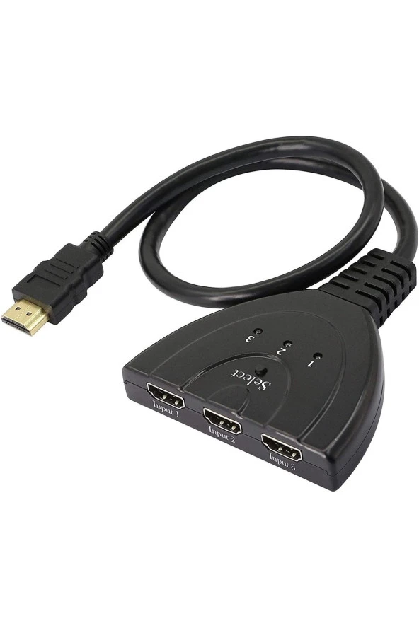3 Port Hdmi Switch Hdmı Seçici Hdmi Giriş Çoklayıcı 3 In 1 Out 1080p Hdmı Değiştirici ürün görseli 1