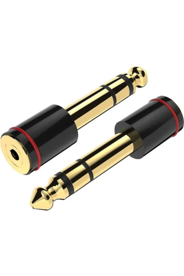 Lüx 6.3 3.5 Çevirici Stereo Jak Adaptörü 6.3mm Erkek To 3.5 mm. Dişi ürün görseli 1