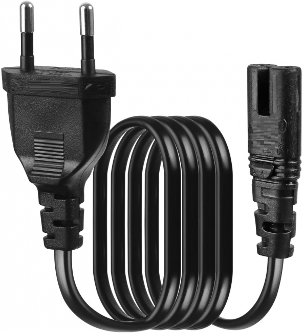 3 Metre Teyp Işıldak Fişi C7 Power Güç Kablosu 3m 2x0.75 Enerji Kablosu 2 Pinli Power Cord ürün görseli 1