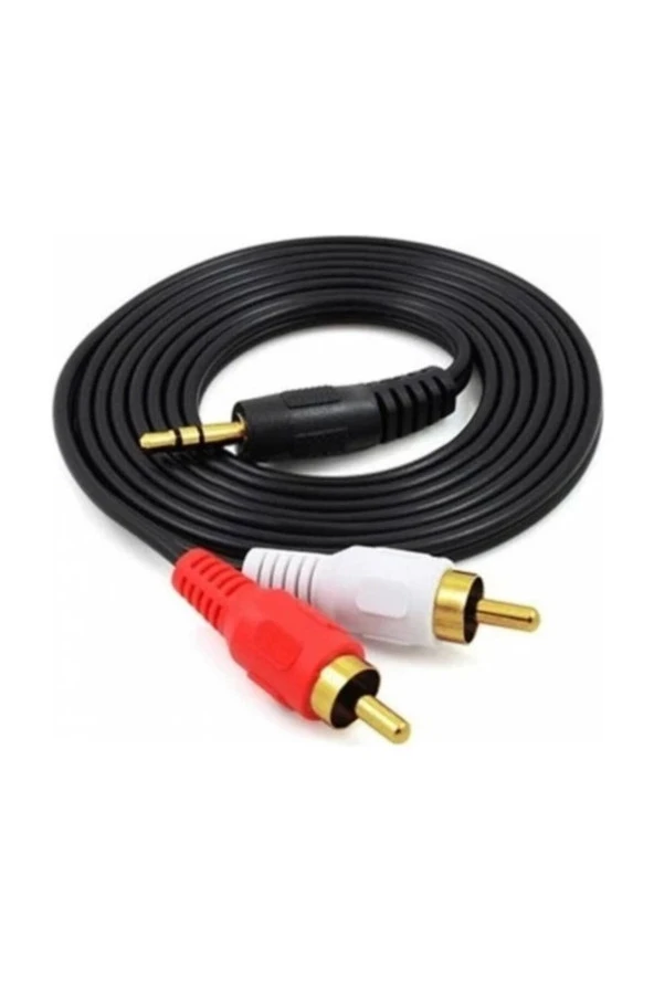 1.5 Metre Stereo Lale Kablo 3.5 Mm Stereo 2 Rca Ses Sistemi Kablosu Aux ürün görseli 1