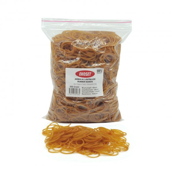 Ekoset 40mm Paket Ambalaj Toka Maydonoz Para Lastiği 500 Gram ürün görseli 1