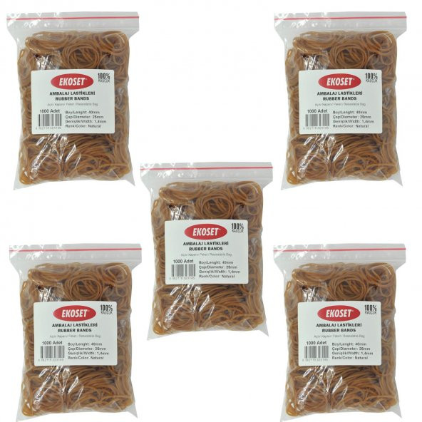 Ekoset 40mm Paket Ambalaj Maydanoz Para Lastiği 5.000 Adet ürün görseli 1