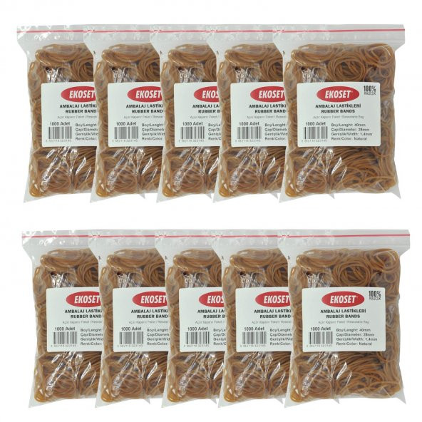 Ekoset 40mm Paket Ambalaj Maydanoz Para Lastiği 10.000 Adet ürün görseli 1