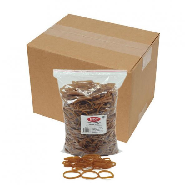 Ekoset 70x5 Geniş Kauçuk Paket Ambalaj Lastiği 12Kg Koli (70x5) ürün görseli 1