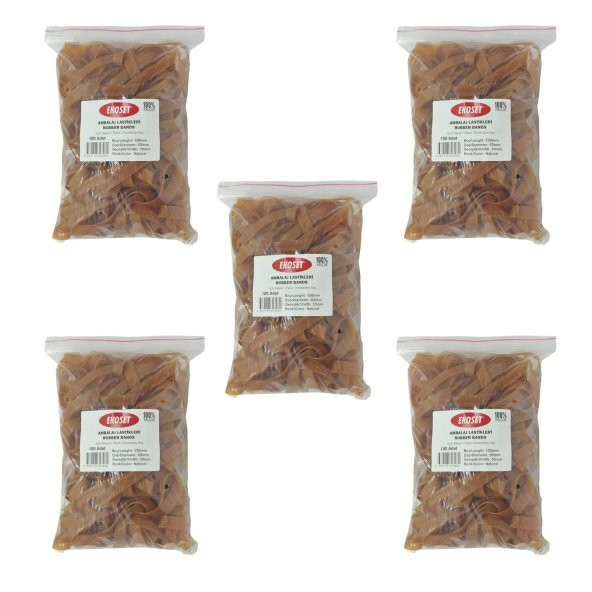 Ekoset 130x10mm Geniş Kauçuk Paket Ambalaj Lastiği 500 Adet ürün görseli 1