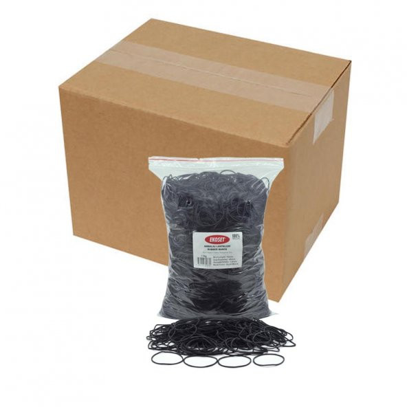 Ekoset 70mm Siyah Renkli Kauçuk Paket Ambalaj Lastiği 12Kg Koli ürün görseli 1