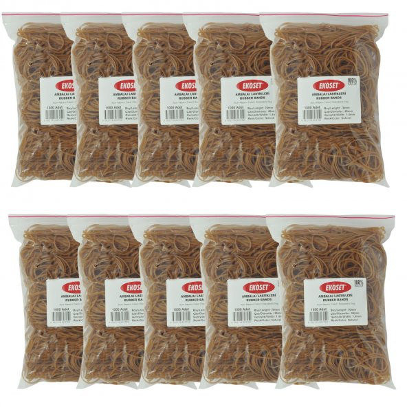 Ekoset 70mm Kauçuk Paket Ambalaj Para Lastiği 10.000 Adet ürün görseli 1