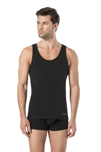 Pierre Cardin Yazılı Erkek Stretch Atlet Boxer Çamaşır Takımı Siyah ürün görseli 1