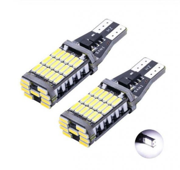 T15 W16W Canbus 45 Smd led Beyaz Renk Geri Vites Park Ampülü 2 Adet ürün görseli 1