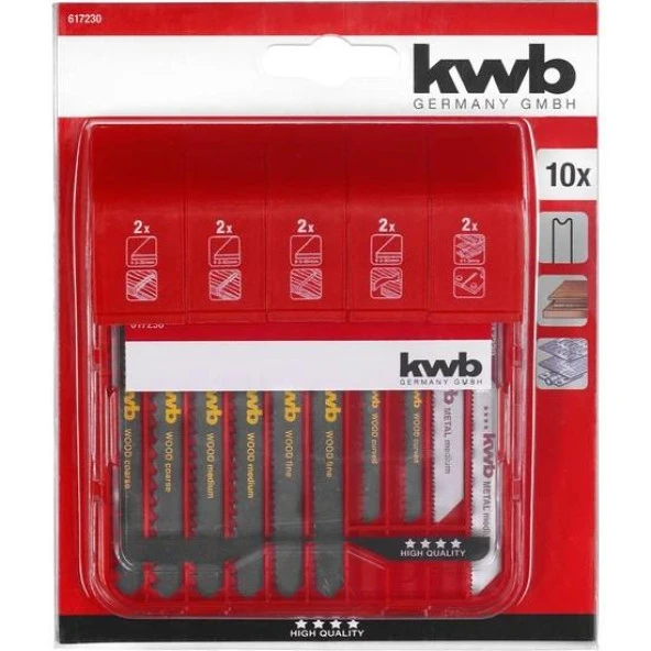 KWB Kutulu Dekupaj Testere Seti 10Parça S30 617230 ürün görseli 1