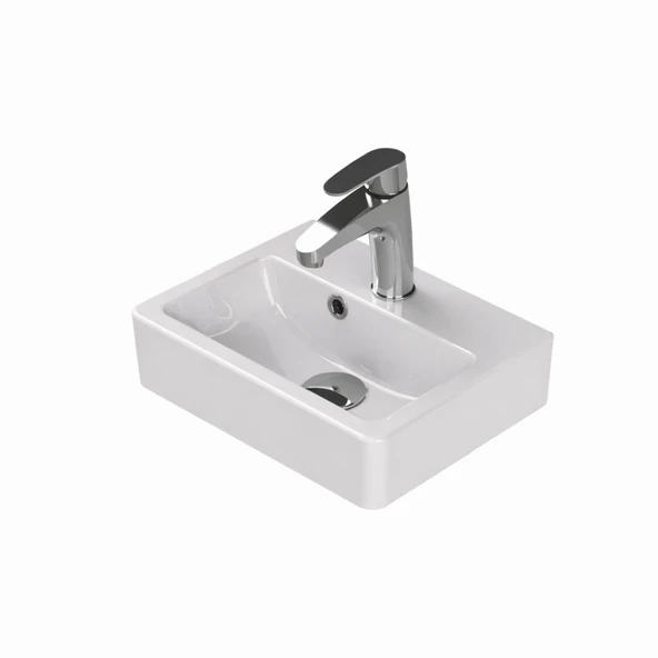 Turkuaz Cerastyle Mini Beyaz Lavabo 28x37 Cm 001400-u ürün görseli 1