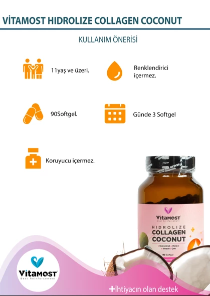 Coconut & Collagen 90 Soft Jel Kapsül - Resim 4