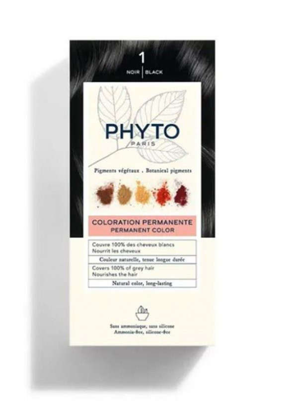 Phyto Phytocolor Bitkisel Saç Boyası - 1 Siyah ürün görseli 1