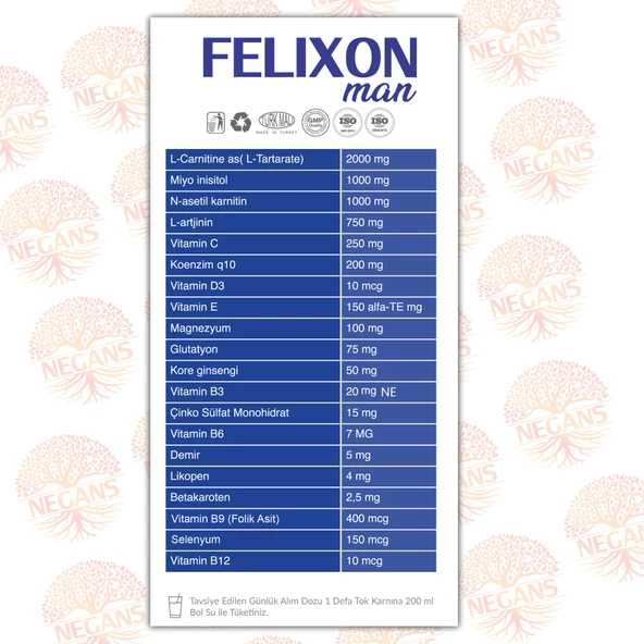 Negans Felixon Man Multivitamin - Resim 4